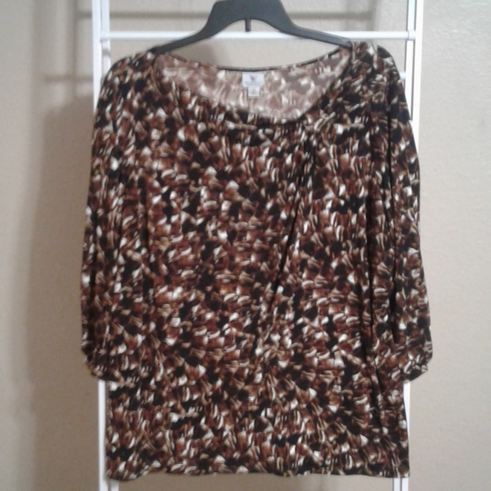 Worthington Woman Stretch Faux Wrap Top Size 3X